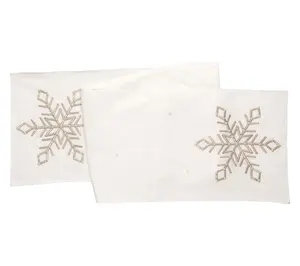 Champagne Snowflake Runner by Valerie