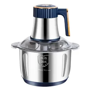 5L Electric Meat Grinding Tool, Stainless Steel Food Chopper, Household Kitchen Appliances for Vegetables, Onions, Garlic, Peppers, Salads, Fruits, Dough