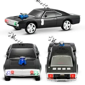 Fuzix WS-1968 Car Bluetooth Portable Speaker with LED AUX USB FM Rechargeable Audio Vintage Compact Card Smartphone Hands-Free Convenience