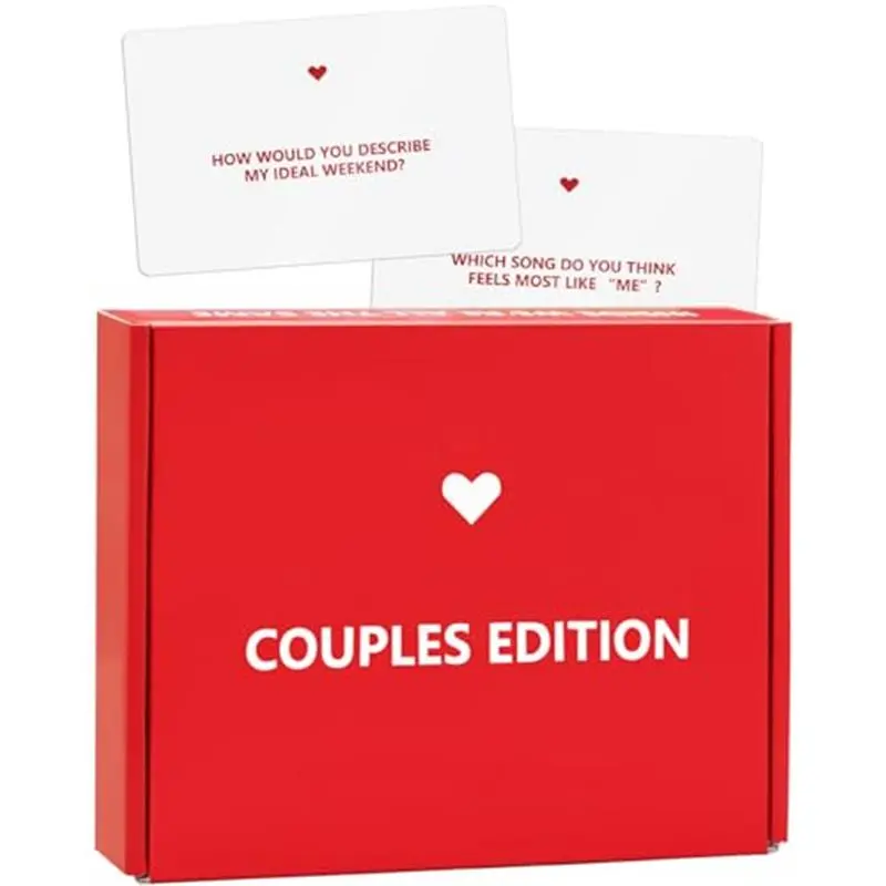 Couples Edition Card Game - 162 Conversation Starter Cards for Couples 2 Player Game for Memorable Date Night, Game Nights, Anniversaries, Valentine’s Day, Gift Ideas for Adults Deeper Connection