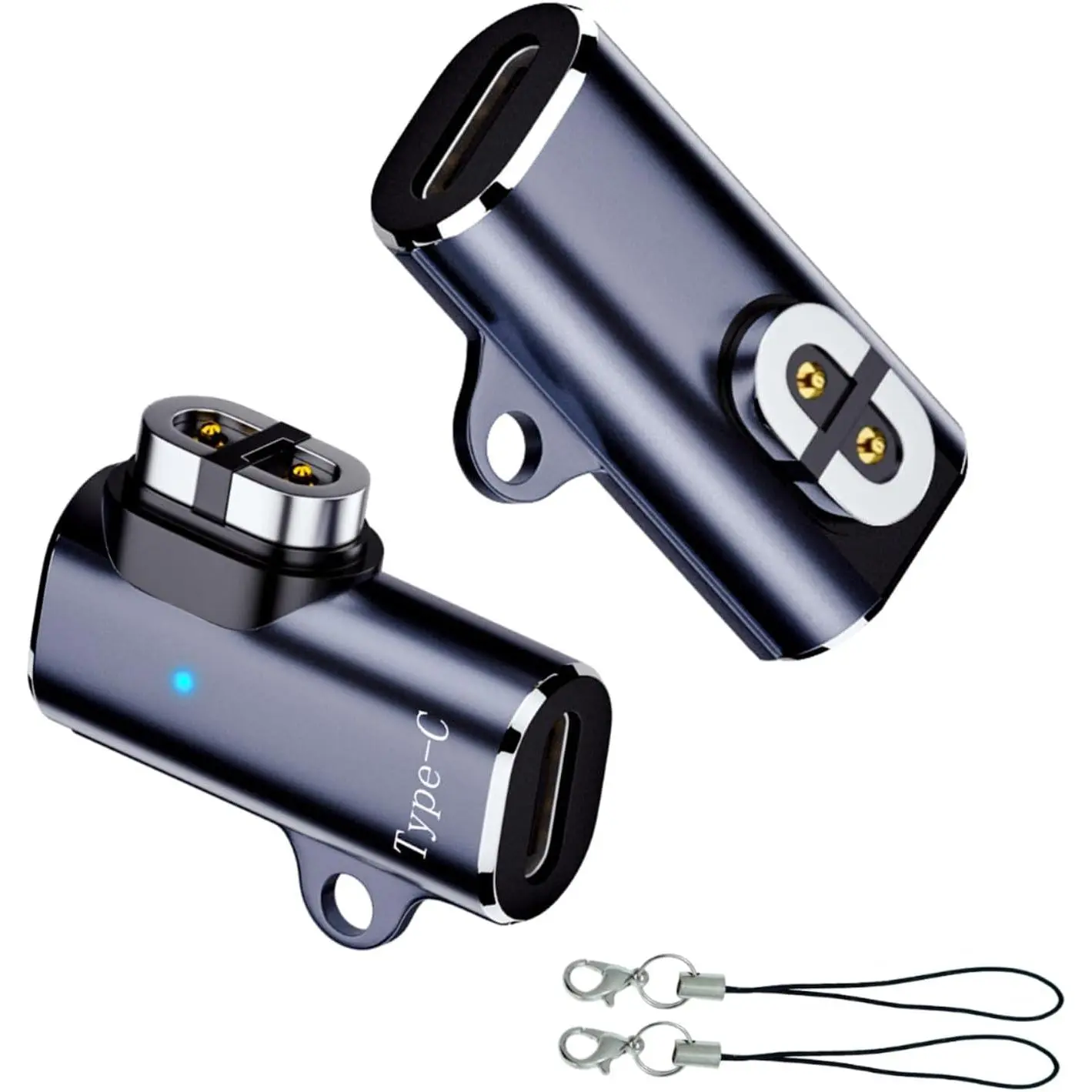 USB C for Shokz Charging Cable Adapter (2 Pack) Type c Charger Cable to Shokz Magnetic Converter Compatible with Shokz Aeropex, OpenRun, OpenRun Pro/Mini, OpenComm 2/UC Charge Plugs, Grey