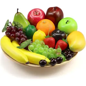 20 Pcs Fake Fruit Pack, Artificial Fruit for Decoration Party, Realistic Fake Fruits Table Centrepieces Decoration Home Kitchen, Lifelike Faux Fruits Apple Bananas