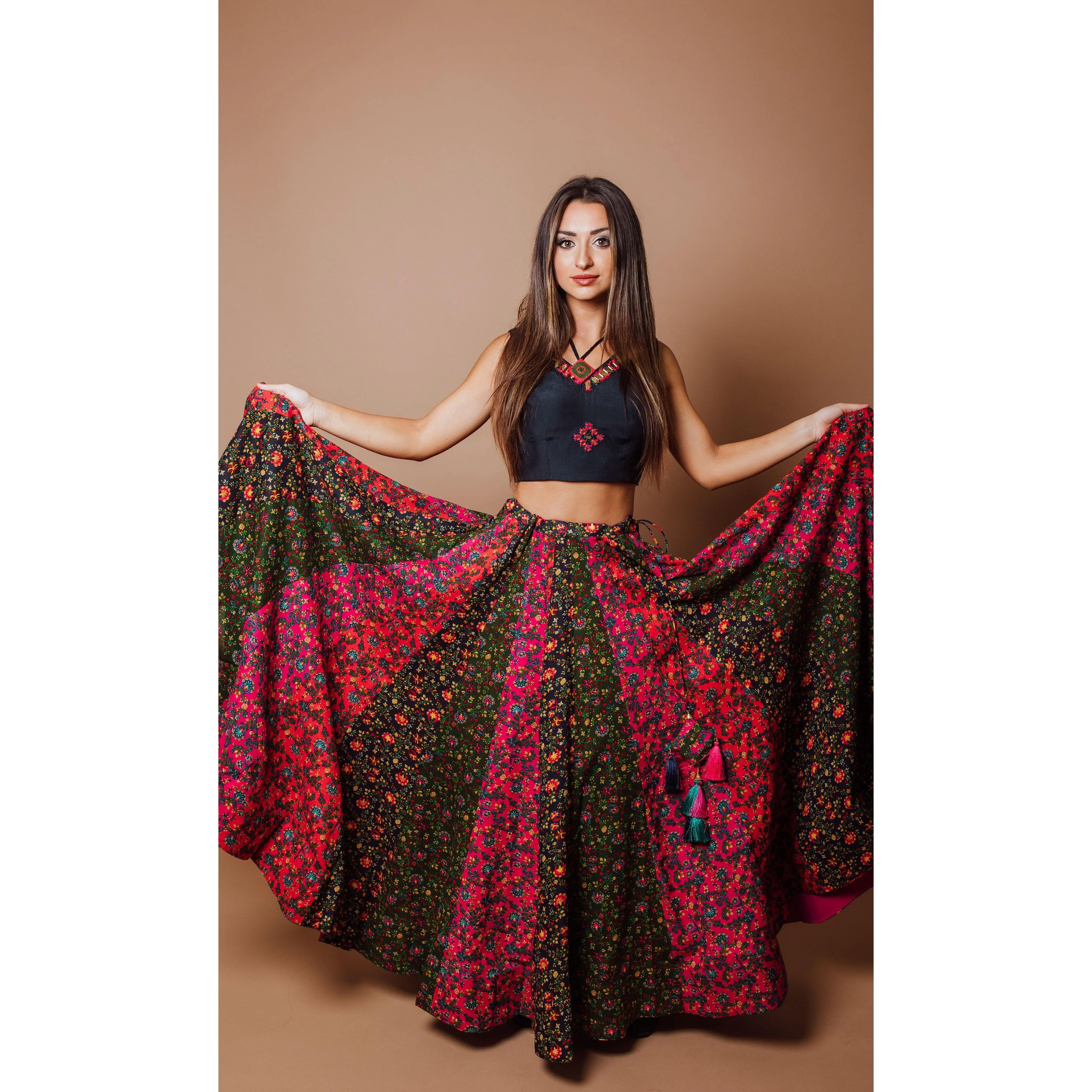 Scarlet Multi Color Chaniya Choli Set