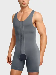 Men's Abdominal Control Buttoned Briefs Bodysuit, Shapewear, Tight Sports Style, Strong Waist Cinching Adjustable Buttons, Large Size Fitness Training, Waist Cincher Shapewear