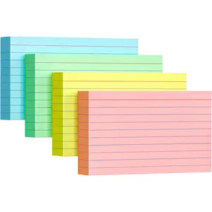 Colored Index Cards 3x5 200 Pack 180gsm Heavy Ruled Index Cards Flash Cards for Studying Note Cards for Office College Home Organization and School 4 Color (50 Sheets Each)