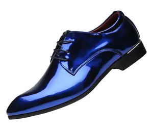 Men's Shiny Pattern Leather Oxford Shoes - Wedding Party Prom Shoes