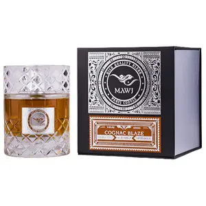 Paris Corner Mawj Cognac Blaze Unisex Eau De Parfum Spray, 3.4 Oz, Infused with Tonka, Davana, Coffee, Sandalwood, Mandarin Notes