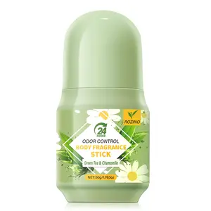 ROZINO 24H Odor Control Body Fragrance Stick - Green Tea & Chamomile Roll-On Deodorant for Women, Long-Lasting Freshness & Non-Sticky Formula (1.76oz/50g) skin allover deo baking soda free Motion Sense Men Antiperspirant Spray