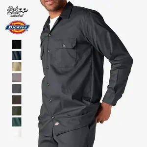 DICKIES Men's Original 574 Work Shirts Long Sleeves Casual Regular Fit Work Shirts Classic Fit Plain Work Wear Original Fit Cotton Workwear Trouser (S to 5XL)