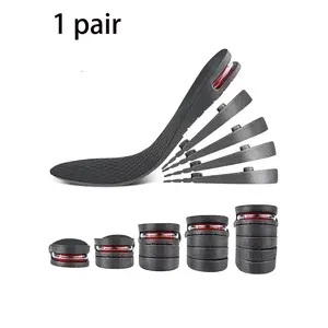 3/4.5/6/7.5cm Adjustable Air Cushion Height Increasing Insoles, 1 Pair Trendy Soft Comfort Elevated Insole for Men & Women, Versatile Shoe Accessories for Daily Use, Shock Absorbing Insoles