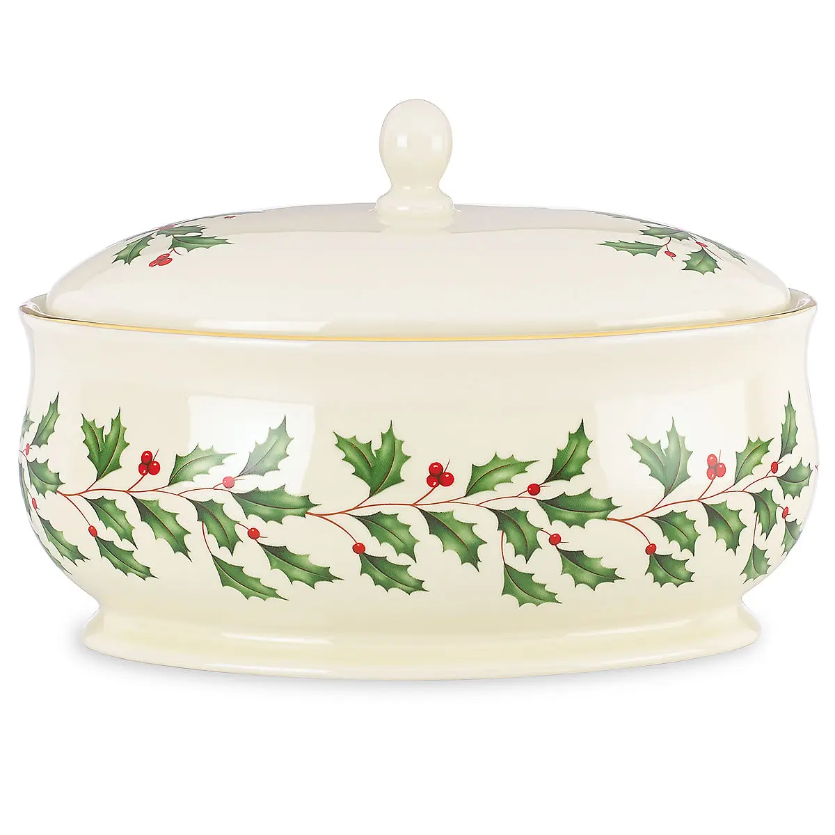 Lenox 863646 Holiday Theme Covered Dish - Essential Kitchen Tableware for Dinner Settings