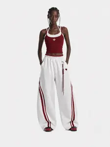 Aelfric Eden Men's Stripe High-Waist Baggy Wide-Leg Sweatpants with Pockets, Drawstring Elastic Waist, Vintage Casual Athletic Workout Streetwear Athletic Joggers (Small, Medium, Large, XL) Men's Bottoms Clothes,father'sdaygifts