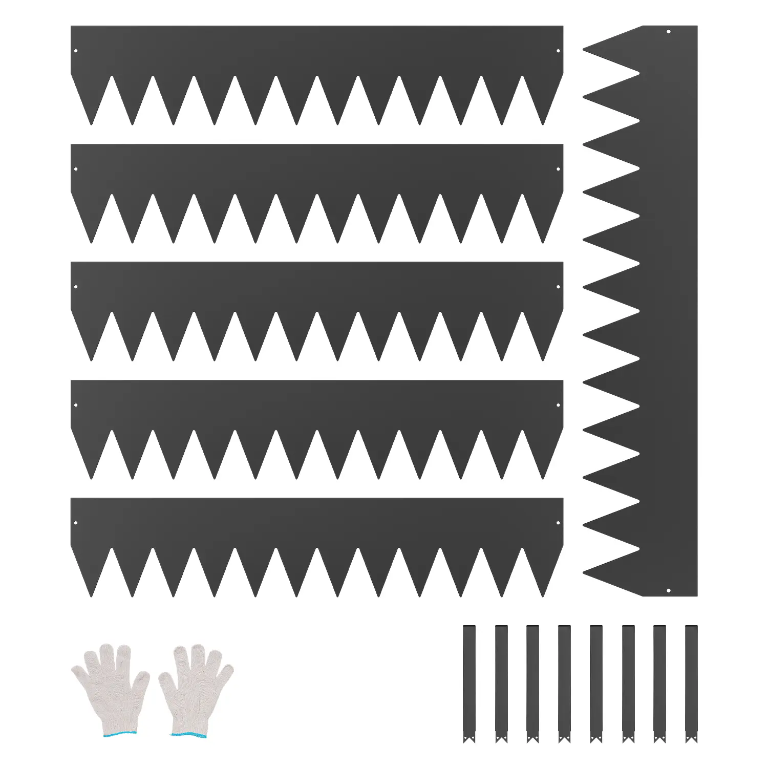 【Summerfinds】VEVOR Steel Landscape Edging,6 Packs 40 x 8 in Rust-Resistant Metal Landscape EdgingBendable Garden Edging BorderHeavy Duty Lawn EdgingEasy-to-InstallFlower Bed Yard Pathway Divider Black