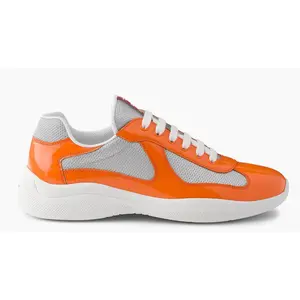 987857 Prada Americas Cups Sneaker Burnt Orange