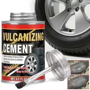 Quick & Easy All Purpose Tire Repair Glue Fast-Drying Rubber Cement Glue with Brush, Tire Glues Sidewall, Waterproof Bead Sealer for Tires for Car, Motorcycle, Bike 8.5 Oz