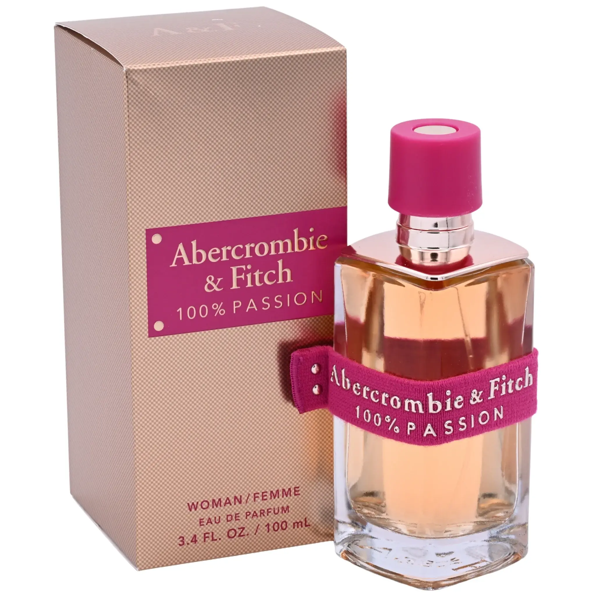 Abercrombie & Fitch 100% Passion Eau de Parfum (EDP) Spray for Women 3.4 oz New in Retail Box