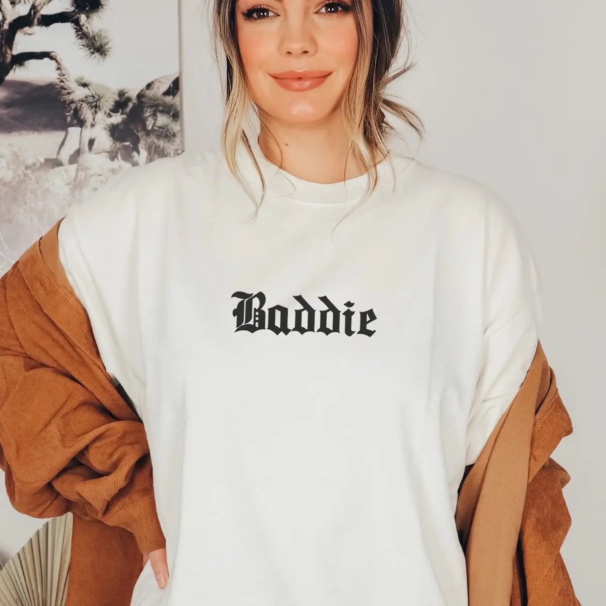 Gift for Baddie girl, Baddie Tee, Shirt for Parties, Gift for Sarcastic Friend, Trendy Tee, Comfortable T Shirt, Shirt for Girls Womenswear Streetwear Summer Tshirt Casual Top Crewneck