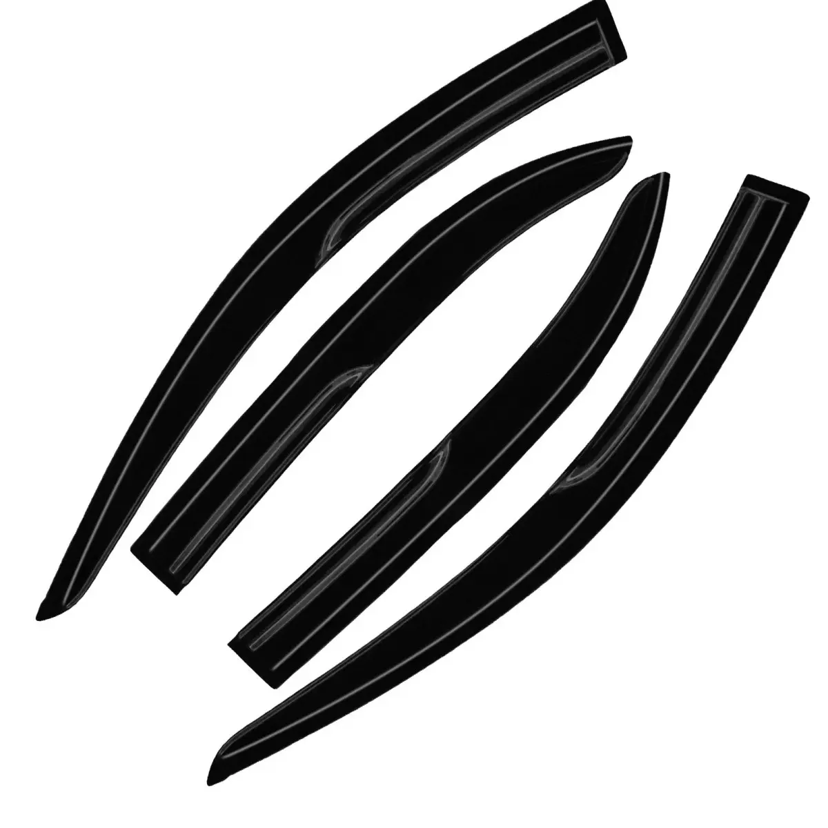100% Brand New in Box JDM Mugen Style Automotive Car Sun Visors, 1.5mm Rain Deflectors for Toyota Corolla Sedan 2003-2008, Auto Accessories Seamless Fit Tape-Install Vent Sun Guards