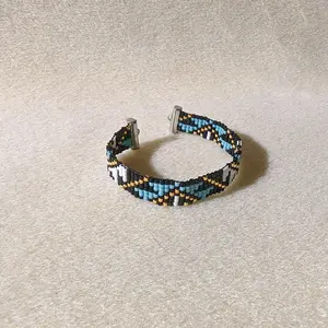 Teal / Black Navajo bracelet