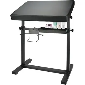 Tattoo Armrest Stand - Adjustable Height & Angle Tattoo Arm Rest with Soft Sponge Leather Pad, Rack & Storage Organize Compartment for Studio Salon Use