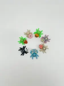 Silly Spiders 2-8 Inch Pumpkin, Skull, Donut & Mushroom Styles with Articulating Joints for Versatile Use