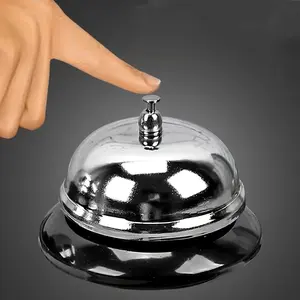 Small Stainless Steel Service Bell for Restaurants, Bars, and Hotels, Durable Food Service Call Bell, No Battery Required
