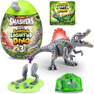 Smashers Mini Jurassic Light Up Dino Egg (Spinosaurus) by ZURU Collectible Egg, Volcano Slime, Fossil Toy, Dinosaur Toys, T-Rex Toy for Boys and Kids