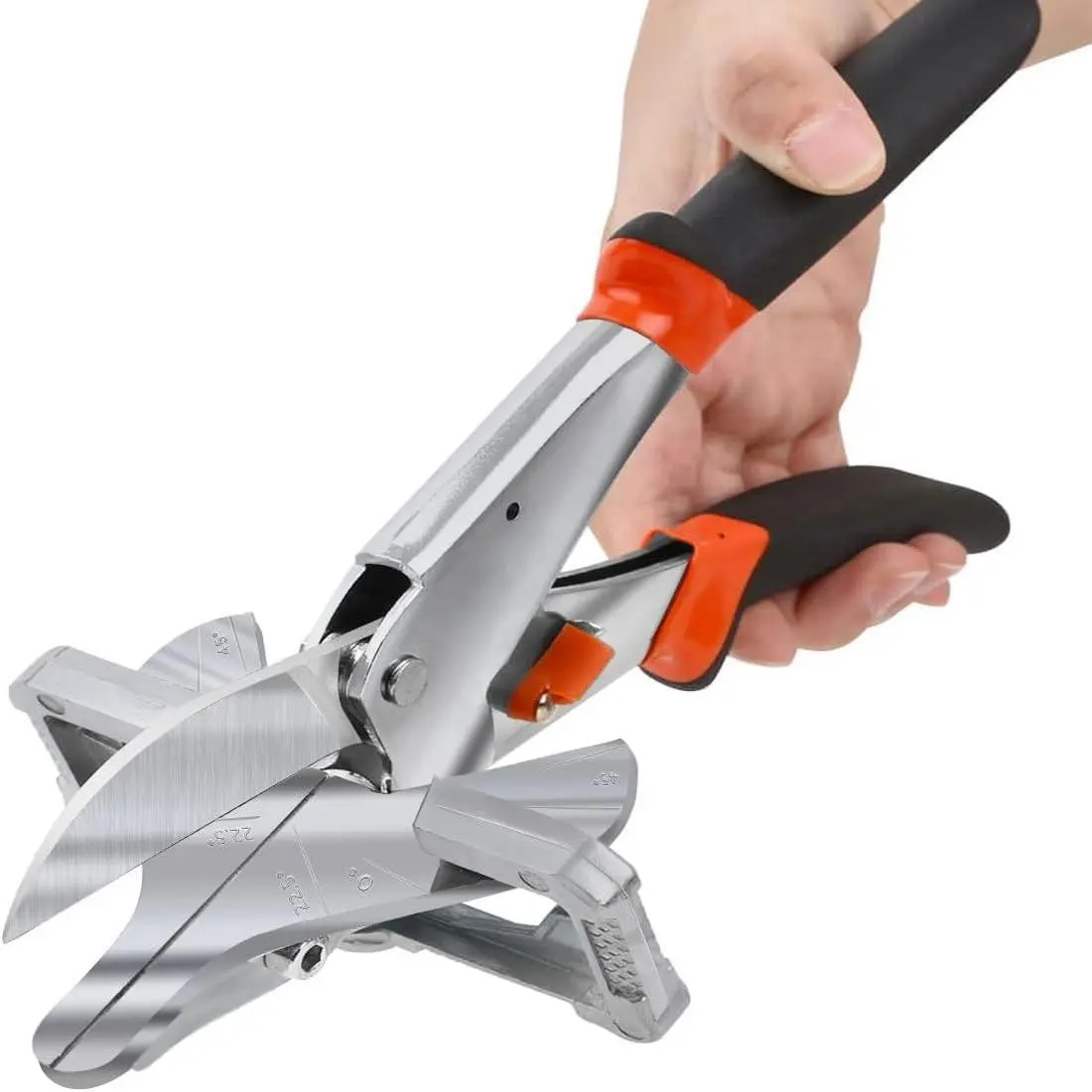 Miter Shears for Angular Cutting Molding,Quarter Round Cutting Tool,0-135 Degree Adjustable Angle Trim Shear,Multifunctional Trunking Shears for Cutting Soft Wood, Plastic, PVC and moreQuesear