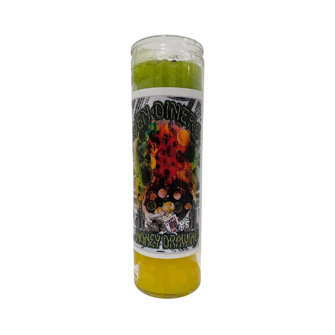 Money Drawing Prepared Candle / Ven Dinero Veladora Preparada Money Drawing Prepared Candle / Ven Dinero Veladora Preparada