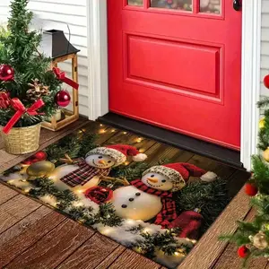 Christmas Doormat Witch Kitchen Mat Non Slip Halloween Doormat Machine Washable Flannel Indoor Outdoor Home Decor Ultra Comfortable comfortable carpet bathroom carpet home essentials