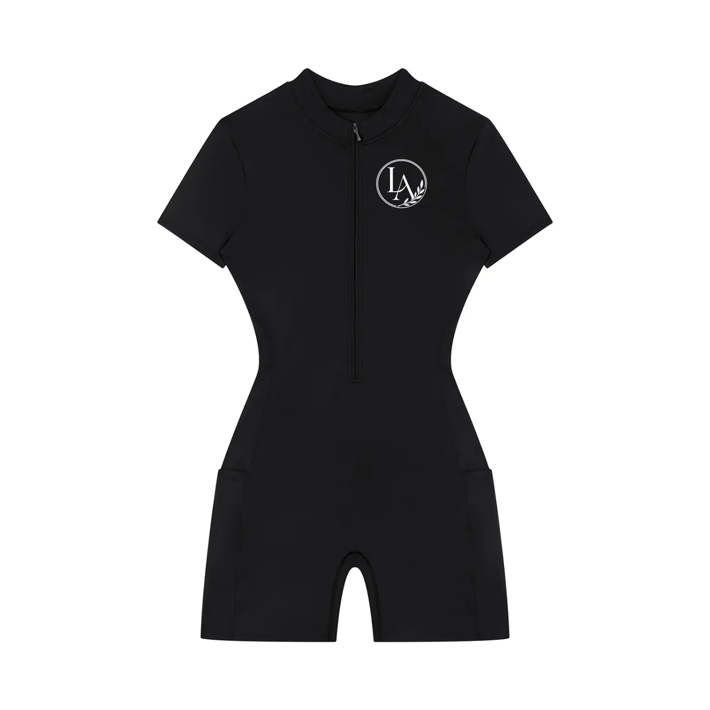 Luxuri Athletics Women's Quarter-Zip Short Sleeve Romper