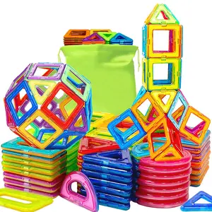 Random Color Blocks Design Building Toys, Colorful Geometric Shape Blocks Toy, Creative Learning Educational Toy for Boys & Girls, Magnetic Building Blocks