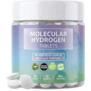 Hydrogen Water Tablets with Magnesium Molecular Hydrogen Supplement for Energy Focus Antioxidant Balance and Daily Wellness Support 90 Count