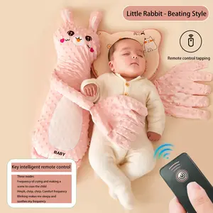 Baby Soothe Toy with Large Palm Cute Stuffed Animal Baby Patter Snuggle Toy Plush Doll for Newborns