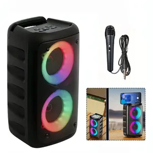 Portable Bluetooth Speaker for Adults & Kids, Stereo Subwoofer, TWS Mode, RGB Lights, 8H Battery, High Volume Output – Great for Home Parties, Outdoor Picnics, Birthday Gifts