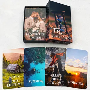 Sacred Time Oracle Cards Set, New 54 Spiritual Guidance Cards Deck for Meditation, Journaling, Divination, Perspective, Answer Your Timing Questions, Illustrations, Artwork, Mindfulness Tool, Life Events