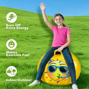 Adult Hopper Ball Hippity Hop Jumping Ball Inflatable Bounce Toy Fun Indoor Outdoor Game for Parties Backyard and Family Activities Perfect for Unforgettable Parties