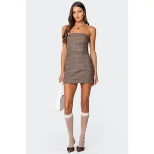 Boss Mode Plaid Mini Dress