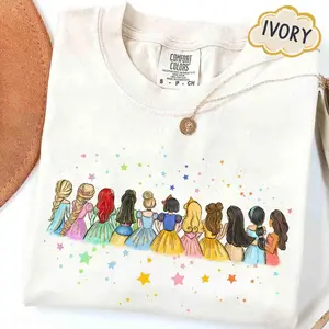 Comfort Colors All Princess TShirt, Watercolor Princess Tee, Trip T Shirt, Cute Princess Top, Gift