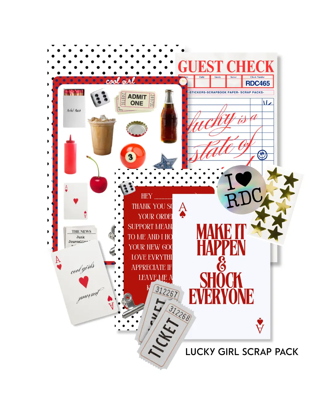 Lucky Girl Junk Journal Scrap