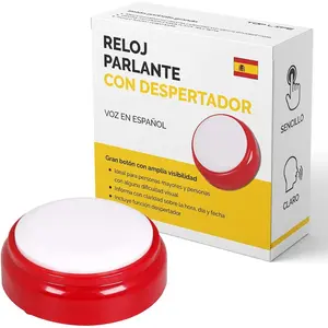 Spanish Talking Clock - Reloj Parlante con Voz en Español - Telling Time in Spanish for The Visually Impaired, Blind, Elderly, Alzheimer's - Speaking Clock 12h and 24h Formats