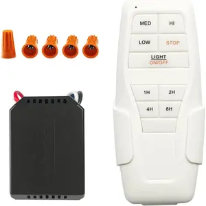Ceiling Fan Remote Control Kit, Small Size and Universal Fan Remote, Speed, Timing and Light 3 in 1  Control, Compatible with Hunter and Others,