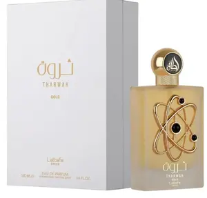 Tharwah Gold Eau de Parfum for Women, a Floral Ambery Fragrance with Jasmine, Orange Blossom & Amber Notes, EDP Spray, 100mL (3.4oz)