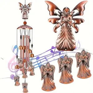 Metal Angel Wind Chime for Garden Decoration, Outdoor Memorial Bell for Front Door and Patio, Perfect Gift for Birthdays and Summer Parties