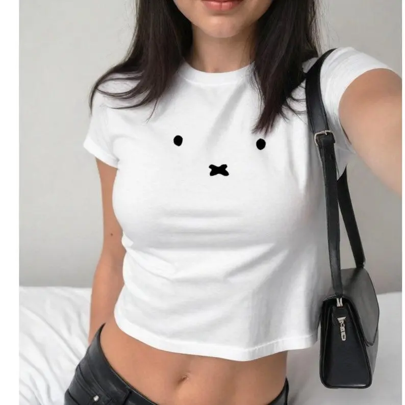 Miffy Baby Tee, Y2K Clothing, Graphics Baby Tee, Casual Tee, 90s Shirt, AestheticsBabyTee, Y2k figure Tee, Aesthetics Graphicstee