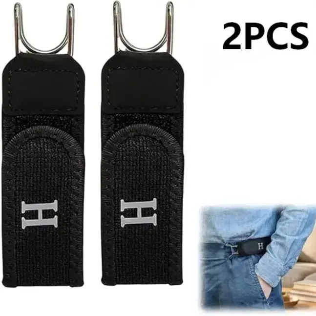 2PCS 2026 US Summer Vibes | Tactical Metal Hook Elastic Belt (Unisex) Buckle Invisible Design / EveryDayCarry / Soft Adjustable Side Waist Belt Pocket belts for men