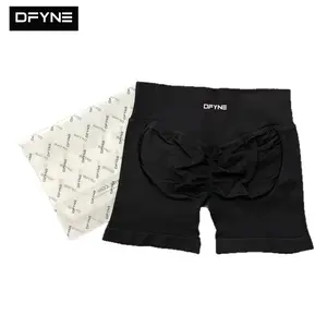 DFYNE Seamless High Waisted Gym Shorts Only| 4.5" Ribbed Tummy Control Workout Biker Shorts, Anti-Chafe Glute Contour Yoga Shorts for Women