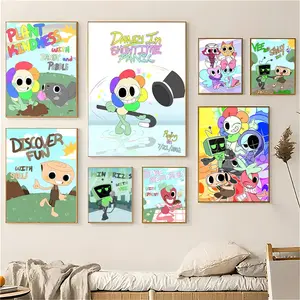 Game D-Dandys W-World Painting Calligraphy Eco-Friendly Cotton Canvas Poster Fine Texture Smooth Surfac Waterproof Wall Art for Home & Outdoor Decor Gift