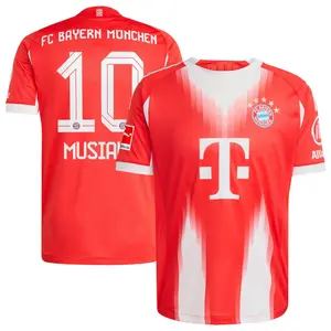 Unisex Soccer Bayern Munich Team Harry Kane Champions League 2025/26 Home Replica Jersey - Red