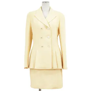 Pre-owned CHANEL Tweed Small Leather Goods Jacket Skirt Set